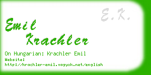 emil krachler business card